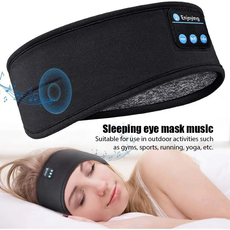 Bluetooth Sleep Headband – Wireless Headphones, Built-In Speakers, Comfortable Fabric, 10-Hour Battery Life